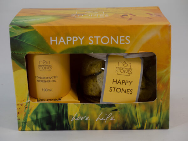 Set Rhodd Happy Stone